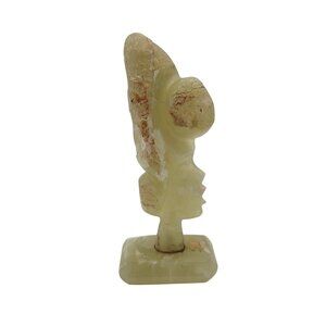 Carved Green Onyx Bust Sculpture